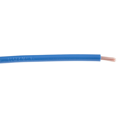 RS PRO Blue 1.5 mm² Hook Up Wire, 15 AWG, 30/0.25 mm, 100m, PVC Insulation