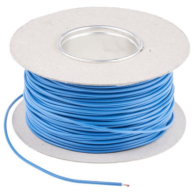 RS PRO Blue 1.5 mm² Hook Up Wire, 15 AWG, 30/0.25 mm, 100m, PVC Insulation