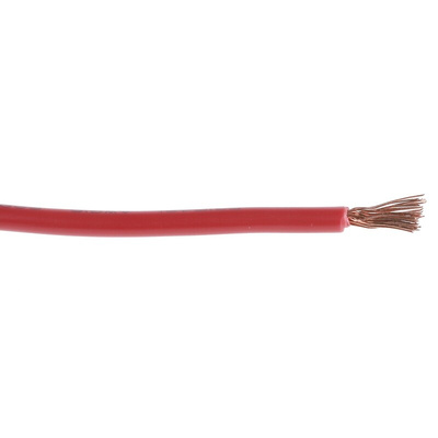 RS PRO Red 1.5 mm² Hook Up Wire, 15 AWG, 30/0.25 mm, 100m, PVC Insulation