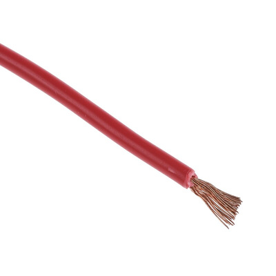 RS PRO Red 1.5 mm² Hook Up Wire, 15 AWG, 30/0.25 mm, 100m, PVC Insulation