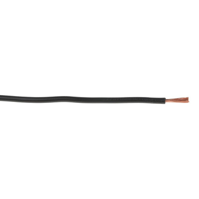 RS PRO Black 2.5 mm² Hook Up Wire, 13 AWG, 50/0.25 mm, 100m, PVC Insulation