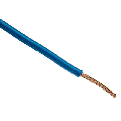 RS PRO Blue 2.5 mm² Hook Up Wire, 13 AWG, 50/0.25 mm, 100m, PVC Insulation