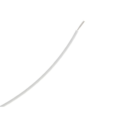 RS PRO White 0.52 mm² Hook Up Wire, 20 AWG, 19/0.2 mm, 100m, Polyamide Insulation