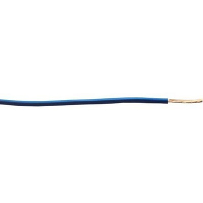 RS PRO Black/Blue 1 mm² Hook Up Wire, 57/0.15 mm, 30m