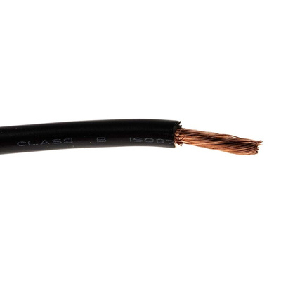 RS PRO Black 2 mm² Hook Up Wire, 115/0.15 mm, 30m