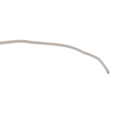 RS PRO White 0.05 mm² Hook Up Wire, 30 AWG, 1/0.25 mm, 50m, Kynar Insulation