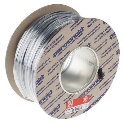 RS PRO Black 16 mm² Hook Up Wire, 5 AWG, 126/0.4 mm, 25m, PVC Insulation
