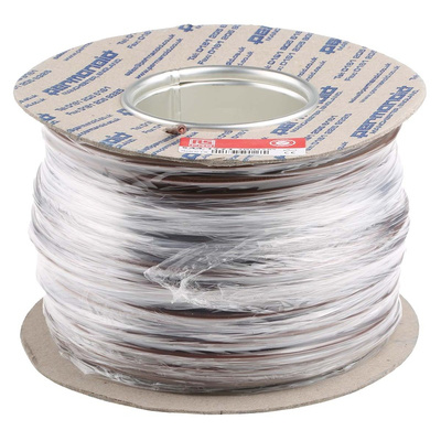 RS PRO Brown 2.5 mm² Hook Up Wire, 13 AWG, 50/0.25 mm, 100m, PVC Insulation
