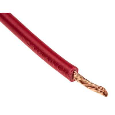RS PRO Red 2.5 mm² Hook Up Wire, 13 AWG, 50/0.25 mm, 100m, PVC Insulation
