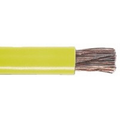 RS PRO Yellow 16 mm² Hook Up Wire, 6 AWG, 126/0.4 mm, 100m, PVC Insulation