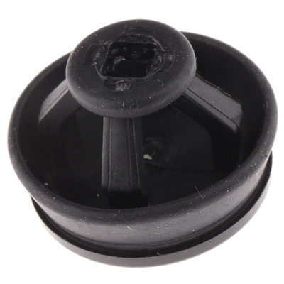 WISKA Black Polypropylene, Thermoplastic 16mm Round Cable Grommet for 4 → 10mm Cable Dia.