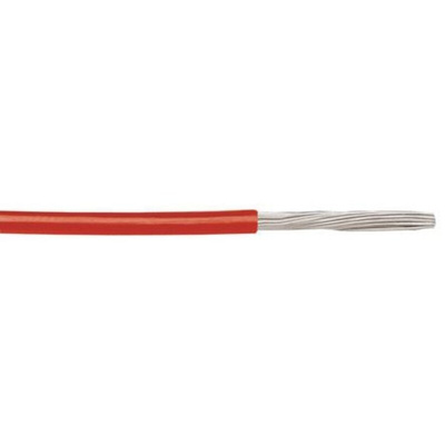 RS PRO Red 1 mm² Hook Up Wire, 17 AWG, 32/0.2 mm, 500m, PVC Insulation