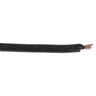 RS PRO Black 0.75 mm² Hook Up Wire, 18 AWG, 24/0.2 mm, 100m, Zero Halogen Insulation