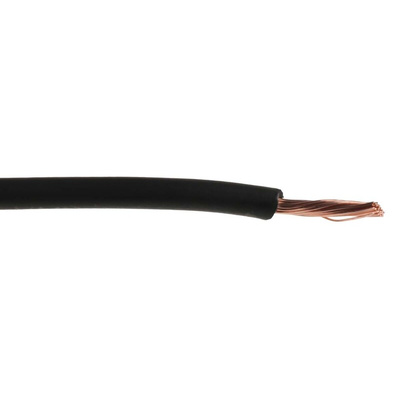 RS PRO Black 1 mm² Hook Up Wire, 17 AWG, 32/0.2 mm, 100m, Zero Halogen Insulation