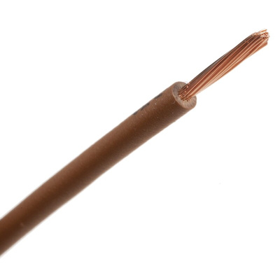 RS PRO Brown 1.5 mm² Hook Up Wire, 15 AWG, 30/0.25 mm, 100m, Zero Halogen Insulation