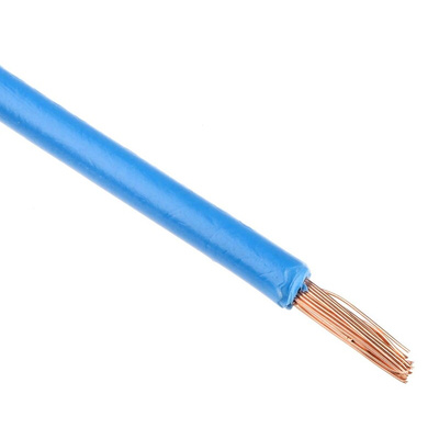 RS PRO Mid-blue 4 mm² Hook Up Wire, 12 AWG, 52/0.3 mm, 100m, PVC Insulation