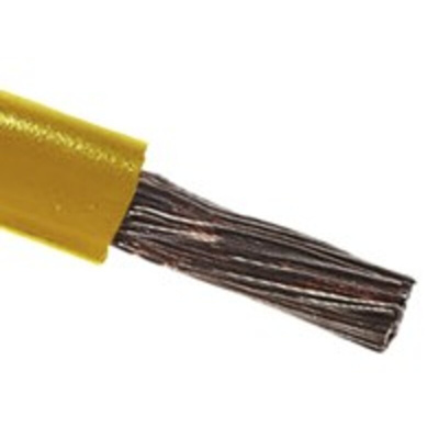 RS PRO Yellow 4 mm² Hook Up Wire, 12 AWG, 52/0.3 mm, 100m, PVC Insulation