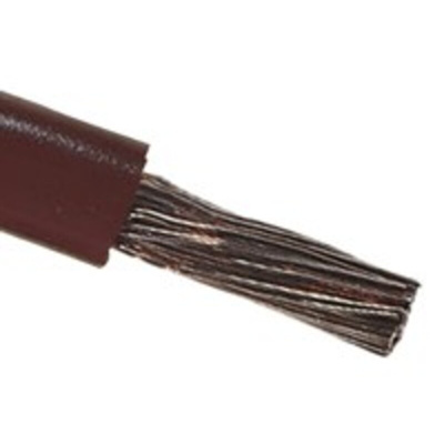 RS PRO Brown 6 mm² Hook Up Wire, 10 AWG, 78/0.295mm, 100m, PVC Insulation