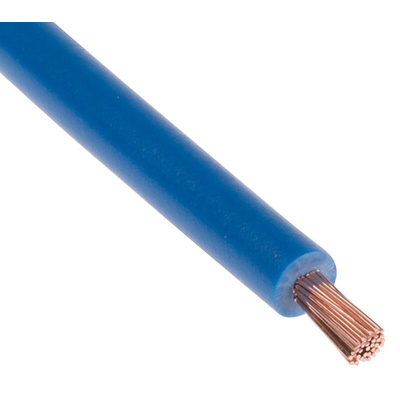 RS PRO Blue 1 mm² Hook Up Wire, 18 AWG, 32/0.2 mm, 25m, PVC Insulation