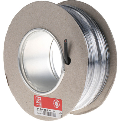 RS PRO Black 4 mm² Hook Up Wire, 11 AWG, 56/0.3 mm, 25m, PVC Insulation