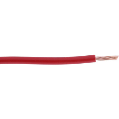 RS PRO Red 1 mm² Hook Up Wire, 18 AWG, 32/0.2 mm, 100m, PVC Insulation