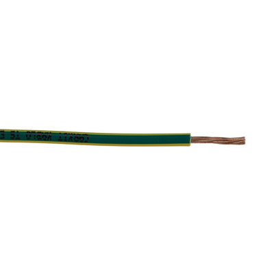 RS PRO Green/Yellow 1.5 mm² Hook Up Wire, 100m