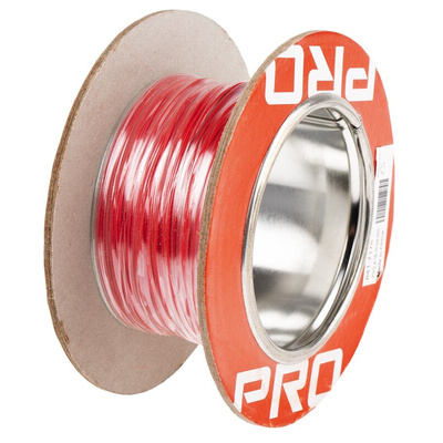 RS PRO Red 0.12 mm² Hook Up Wire, 26 AWG, 7/0.15 mm, 25m, PTFE Insulation