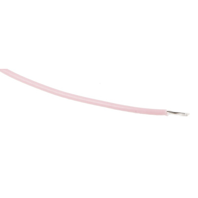 RS PRO Pink 0.12 mm² Hook Up Wire, 26 AWG, 7/0.15 mm, 100m, PTFE Insulation