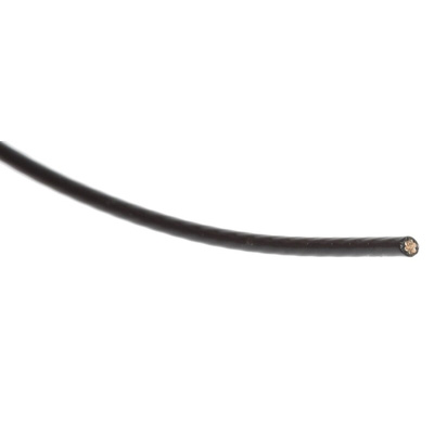 RS PRO Black 0.22 mm² Hook Up Wire, 24 AWG, 7/0.2 mm, 100m, PTFE Insulation