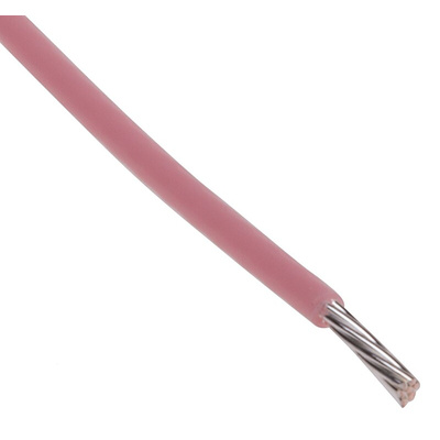 RS PRO Pink 0.22 mm² Hook Up Wire, 24 AWG, 7/0.2 mm, 100m, PTFE Insulation