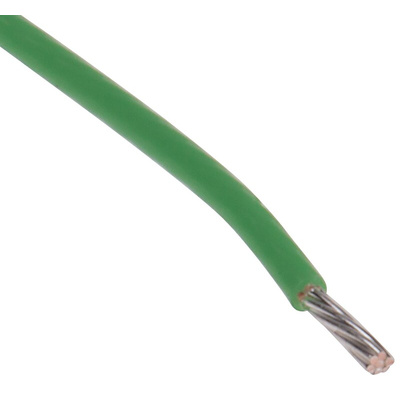 RS PRO Green 0.22 mm² Hook Up Wire, 24 AWG, 7/0.2 mm, 100m, PTFE Insulation