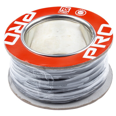 RS PRO Black 0.34 mm² Hook Up Wire, 22 AWG, 19/0.15 mm, 100m, PTFE Insulation