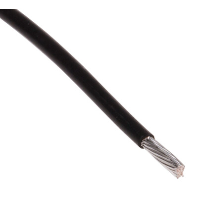 RS PRO Black 0.34 mm² Hook Up Wire, 22 AWG, 19/0.15 mm, 100m, PTFE Insulation