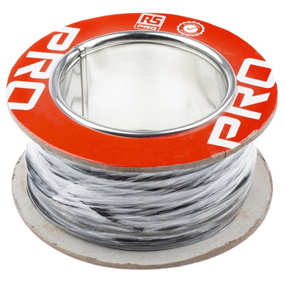 RS PRO Black 0.34 mm² Hook Up Wire, 22 AWG, 19/0.15 mm, 100m, PTFE Insulation
