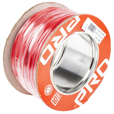 RS PRO Red 0.6 mm² Hook Up Wire, 20 AWG, 19/0.2 mm, 100m, PTFE Insulation