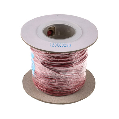 RS PRO Red 0.33 mm² Hook Up Wire, 22 AWG, 17/0.16 mm, 100m, XLPE Insulation