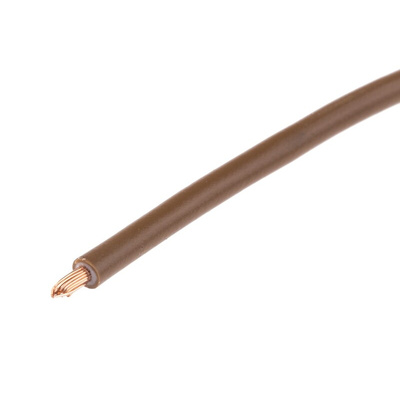 RS PRO Brown 1 mm² Hook Up Wire, 29/0.2 mm, 100m, PVC Insulation