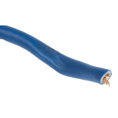 RS PRO Blue 1.5 mm² Hook Up Wire, 27/0.25 mm, 100m, PVC Insulation