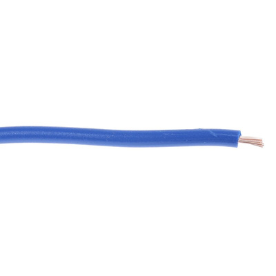 RS PRO Dark Blue 0.75 mm² Hook Up Wire, 20 AWG, 24/0.2 mm, 100m, PVC Insulation