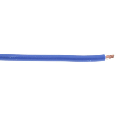 RS PRO Dark Blue 1 mm² Hook Up Wire, 18 AWG, 32/0.2 mm, 100m, PVC Insulation