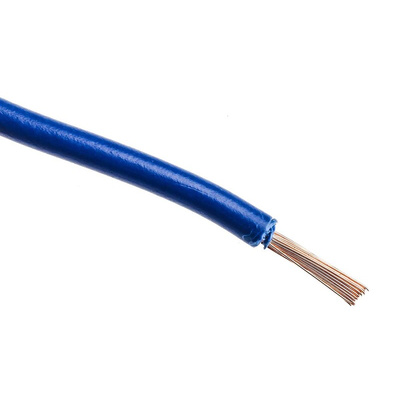 RS PRO Dark Blue 2.5 mm² Hook Up Wire, 14 AWG, 50/0.25 mm, 100m, PVC Insulation
