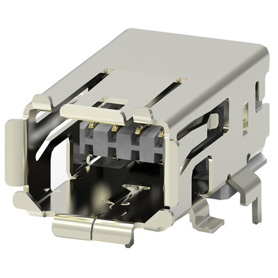 2294417-4 | TE Connectivity Surface Mount Right Angle Mini I/O Connector Female, 8 Way, Shielded