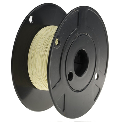 RS PRO Yellow 0.13 mm² Hook Up Wire, 26 AWG, 19/0.1 mm, 100m, Polyamide Insulation