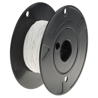 RS PRO White 0.2 mm² Hook Up Wire, 24 AWG, 19/0.12 mm, 100m, Polyamide Insulation
