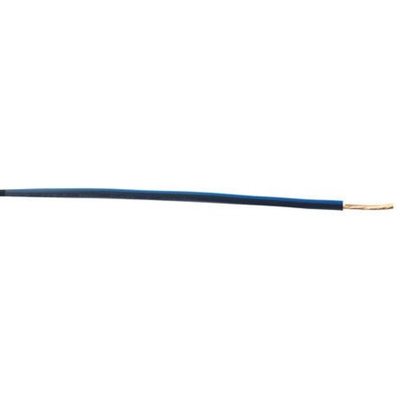RS PRO Black/Blue 1 mm² Hook Up Wire, 57/0.15 mm, 30m