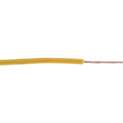 RS PRO Yellow 0.5 mm² Hook Up Wire, 16/0.2 mm, 100m