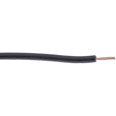 RS PRO Black 0.75 mm² Hook Up Wire, 24/0.2 mm, 100m