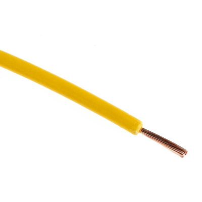 RS PRO Yellow 0.75 mm² Hook Up Wire, 24/0.2 mm, 100m