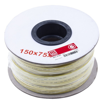 RS PRO Yellow 1 mm² Hook Up Wire, 32/0.2 mm, 100m
