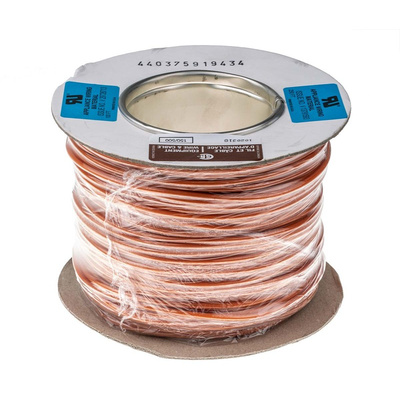 RS PRO Orange 1 mm² Hook Up Wire, 32/0.2 mm, 100m